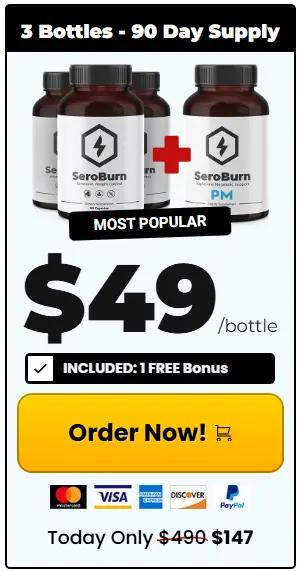 SeroBurn 3 bottles 90 day supply